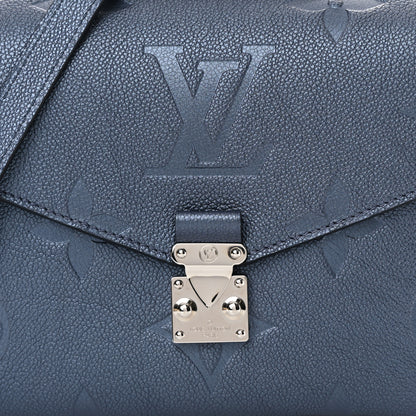 Louis Vuitton Metallic Empreinte Monogram Giant Pochette Metis Navy Nacre 7 of 9