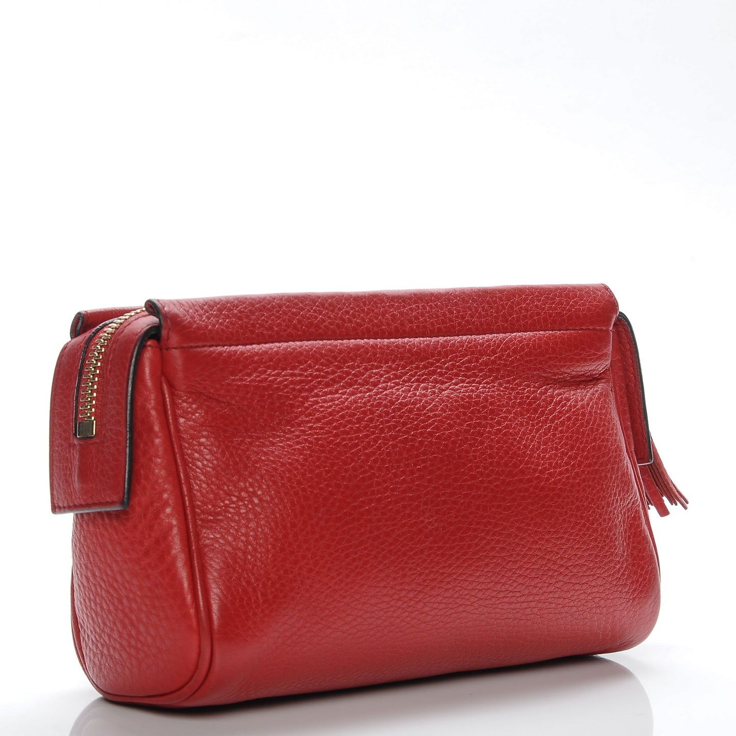 Pebbled Calfskin Soho Cosmetic Case Tabasco Red
