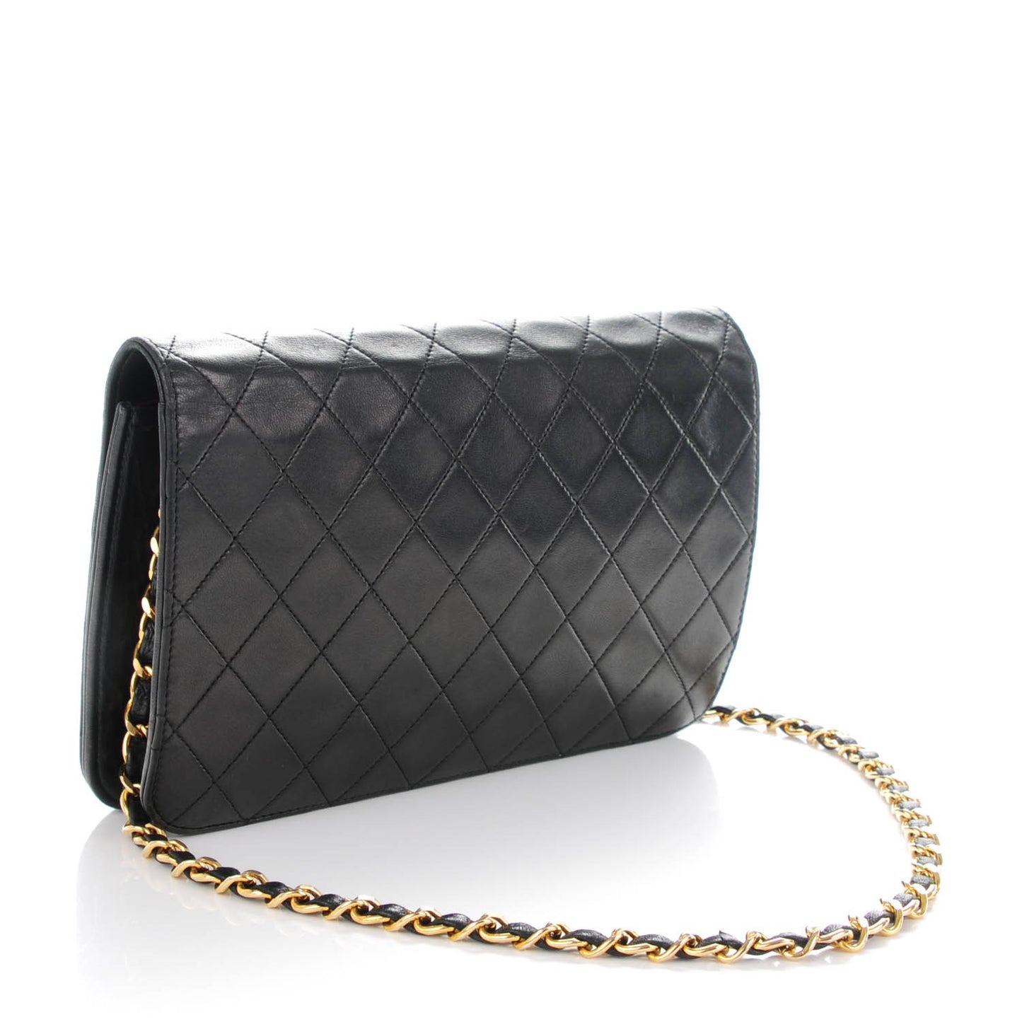 Lambskin Quilted Small Evening Flap Black
