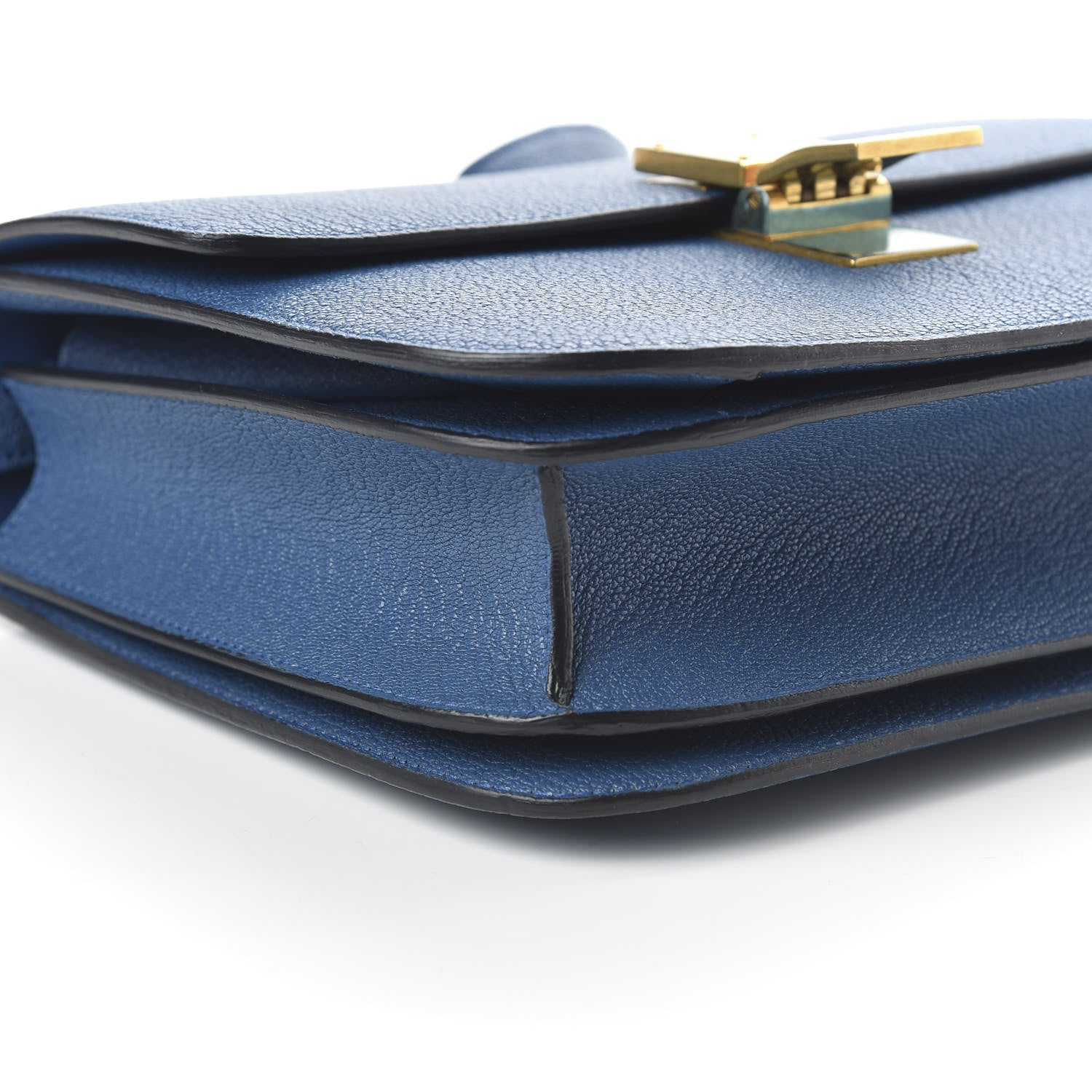 Celine Goatskin Medium Classic Box Flap Bag Deepsea 6 of 10