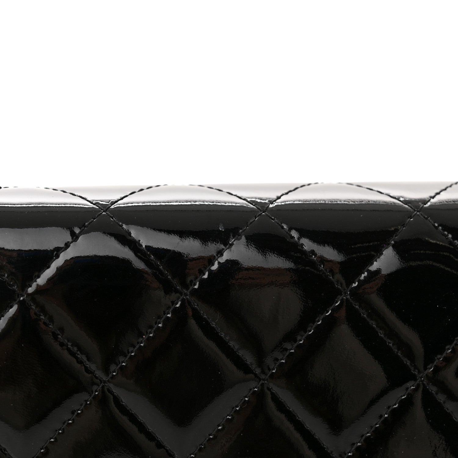 Chanel Patent Quilted Wallet On Chain WOC Black 16 of 17