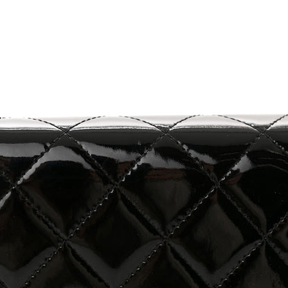 Chanel Patent Quilted Wallet On Chain WOC Black 16 of 17