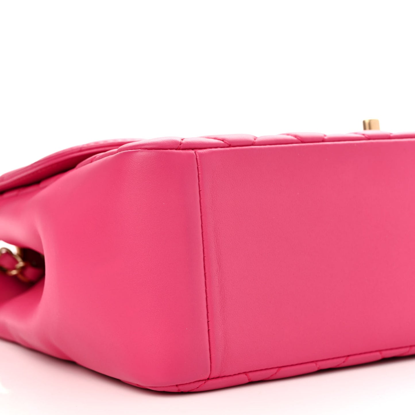 Lambskin Quilted Jumbo Mademoiselle Chic Flap Fuchsia
