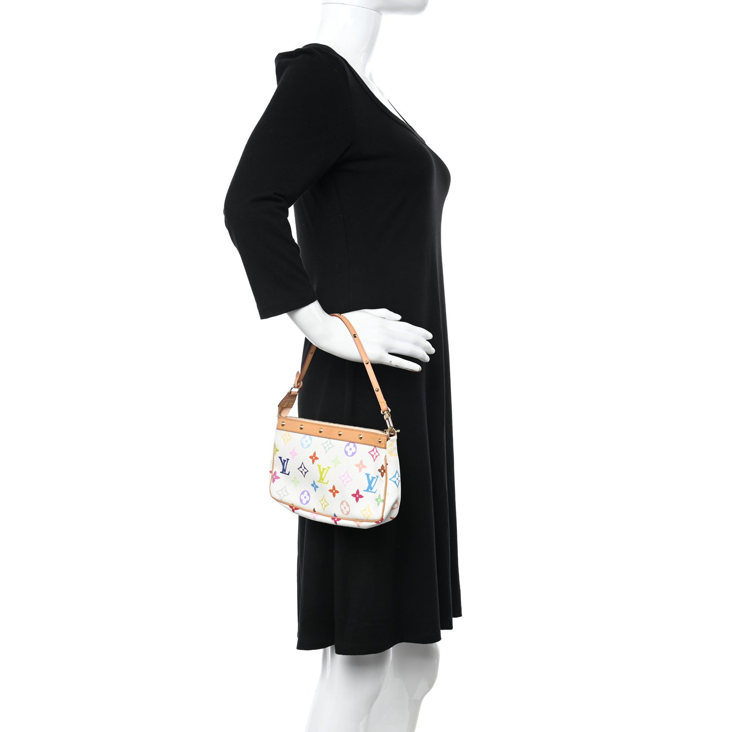 Monogram Multicolor Pochette Accessories White
