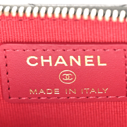 Chanel Lambskin Quilted Chanel 19 Vertical Zip Card Holder Wallet Black 6 of 9