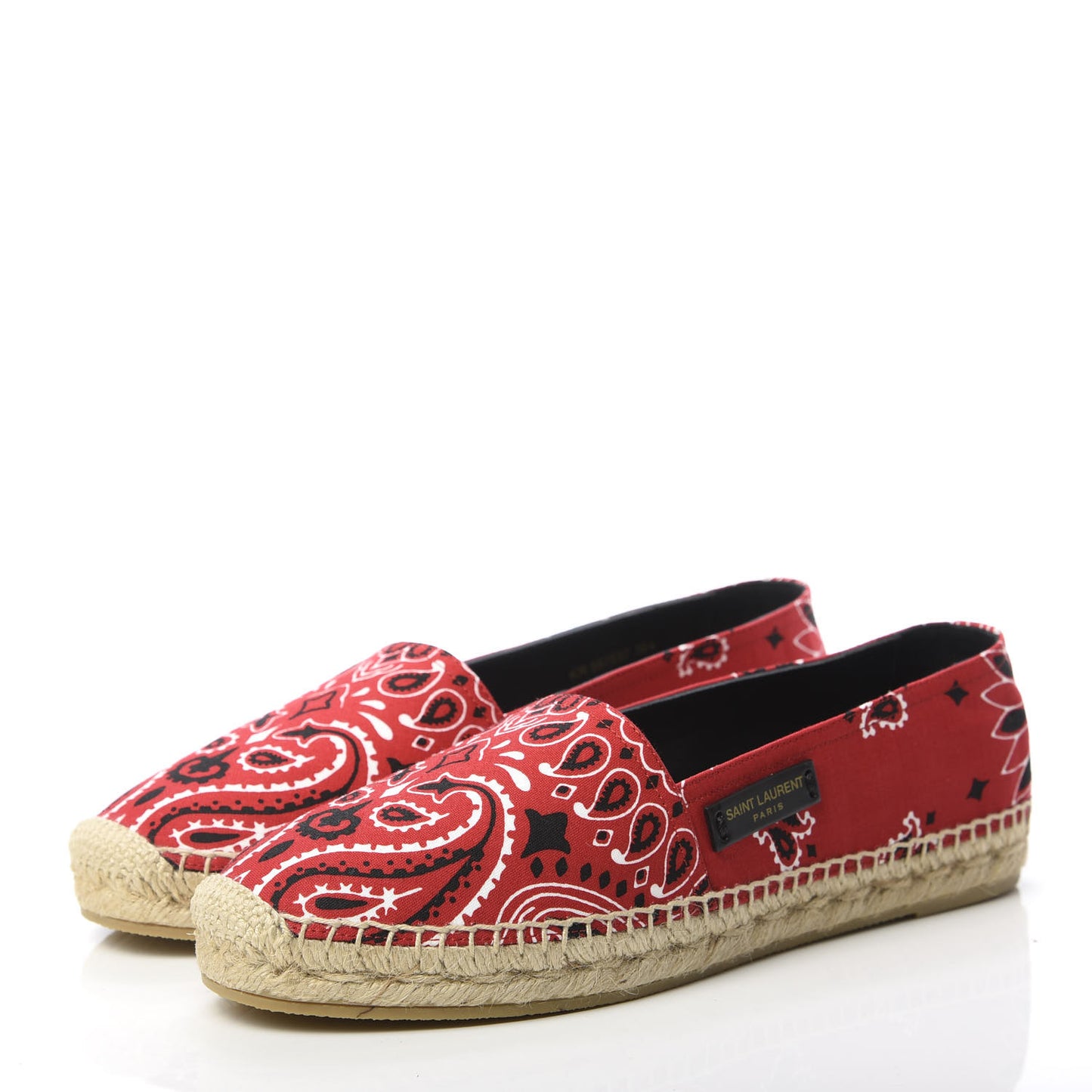 Bandana Print Canvas Espadrilles 38.5 Red