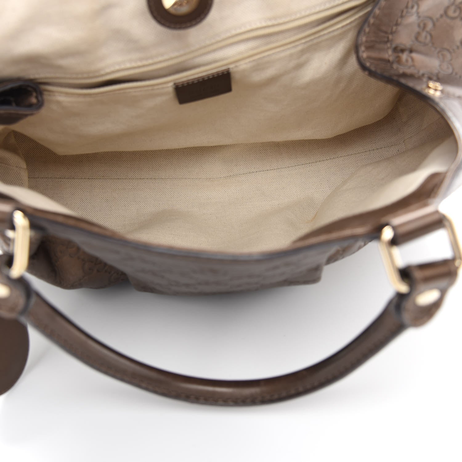 Gucci Metallic Guccissima Medium Sukey Tote Bronze 5 of 11