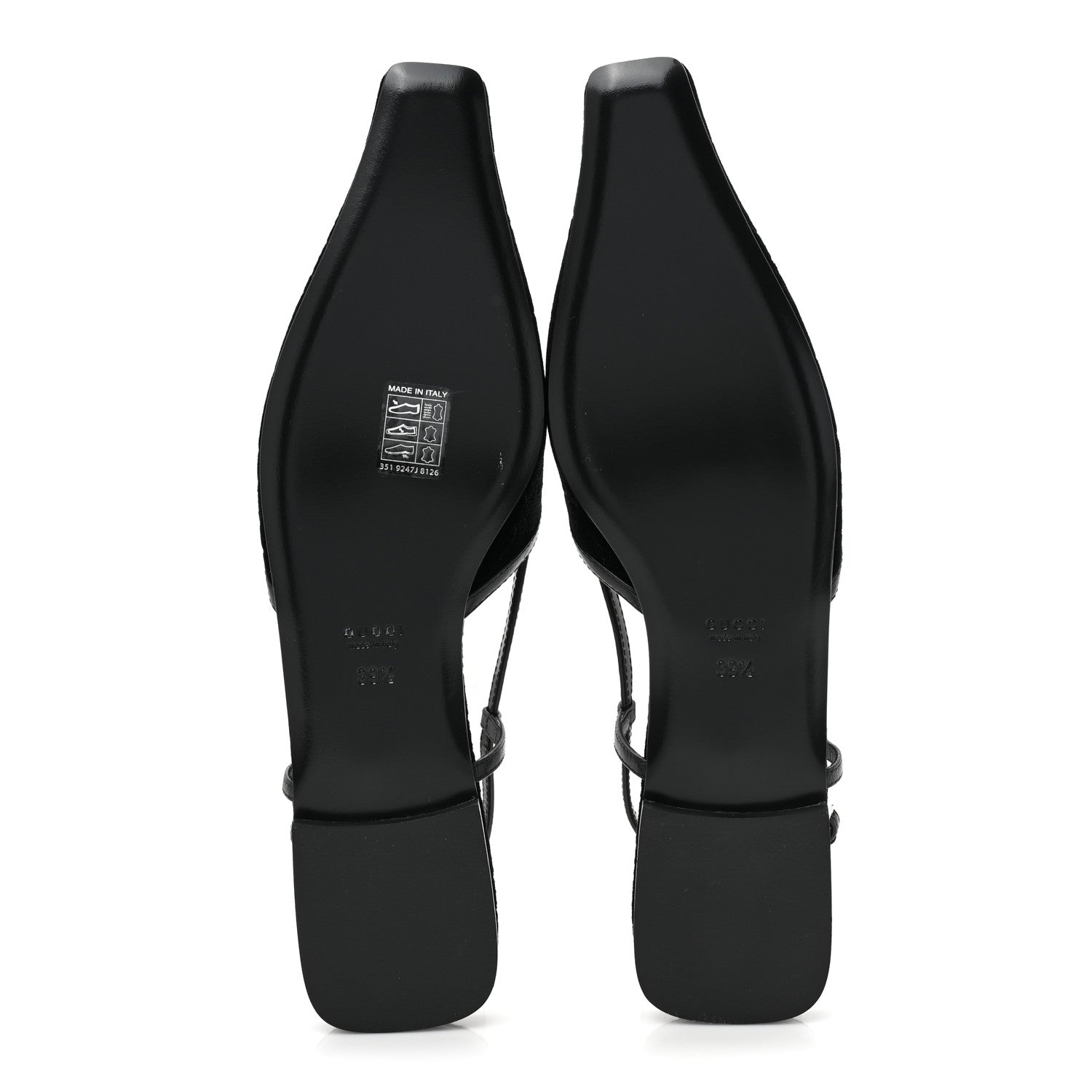 Gucci Velvet GG Monogram Slingback Ballet Flats 39.5 Black 5 of 8