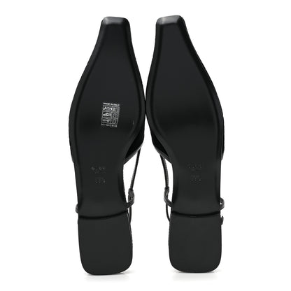 Gucci Velvet GG Monogram Slingback Ballet Flats 39.5 Black 5 of 8