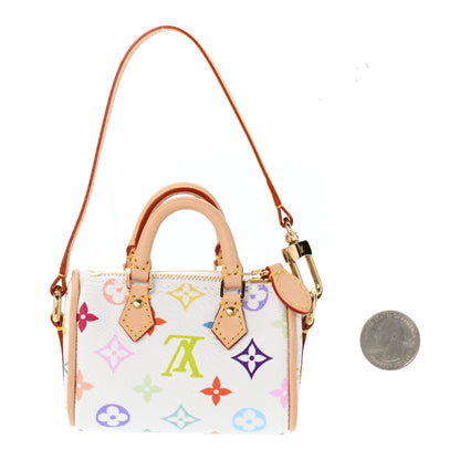 Louis Vuitton LV X TM Monogram Micro Speedy Bag Charm White 2 of 6