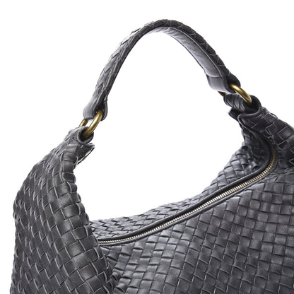 Bottega Veneta Nappa Intrecciato Pyramid Hobo Ferro Gray 9 of 9