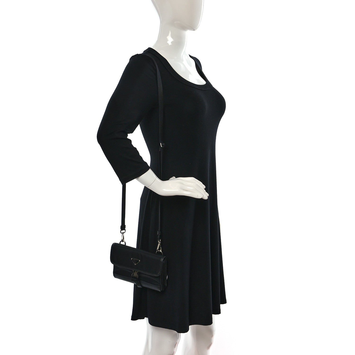Prada Re-Nylon Saffiano Smartphone Case Crossbody Black 2 of 8