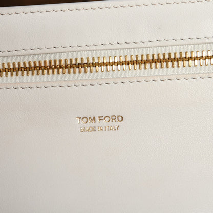 Tom Ford Calfskin Tubo Horizontal Tote Chalk 10 of 17