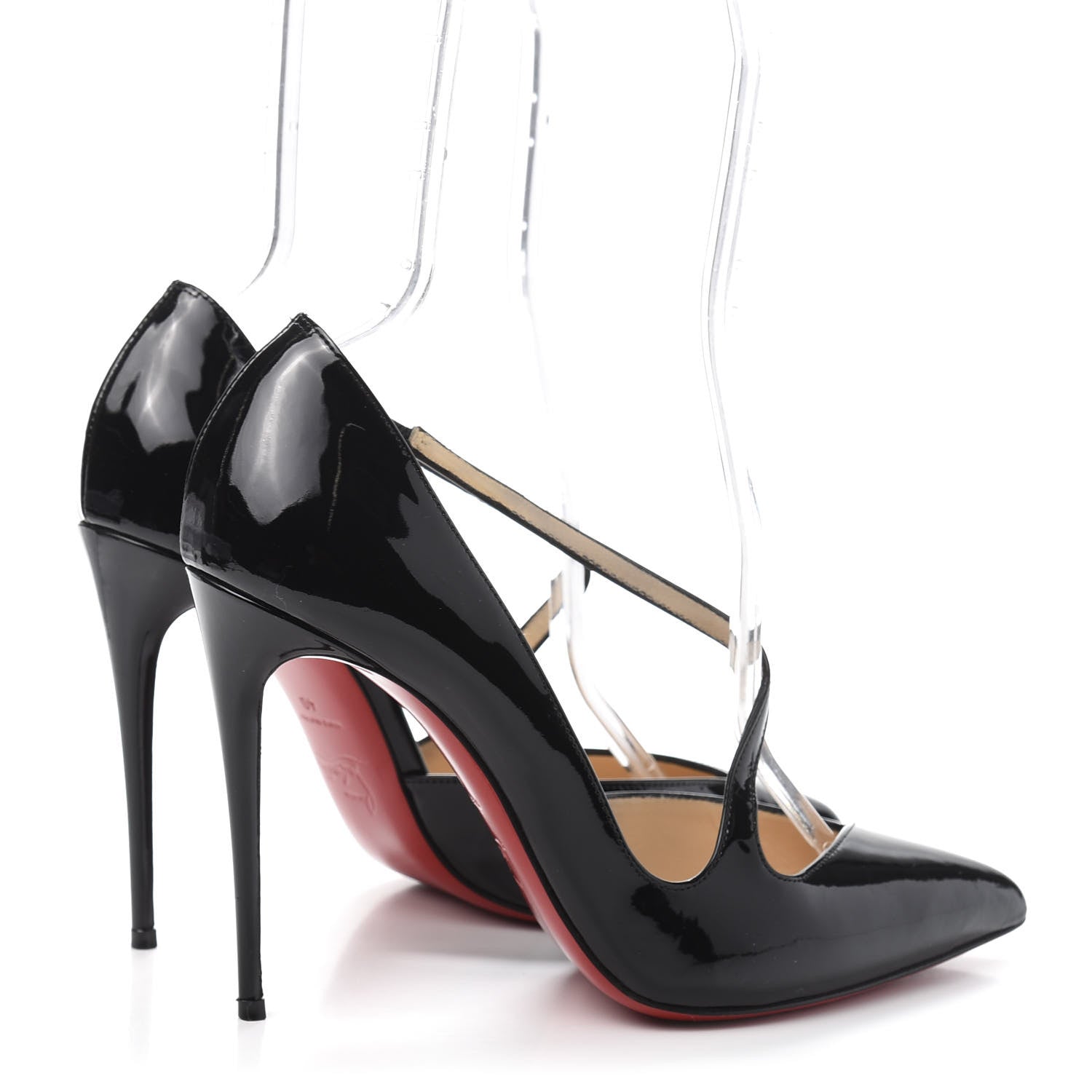 Christian Louboutin Patent Shiny Nappa Crissos Pumps 40 Black 4 of 8