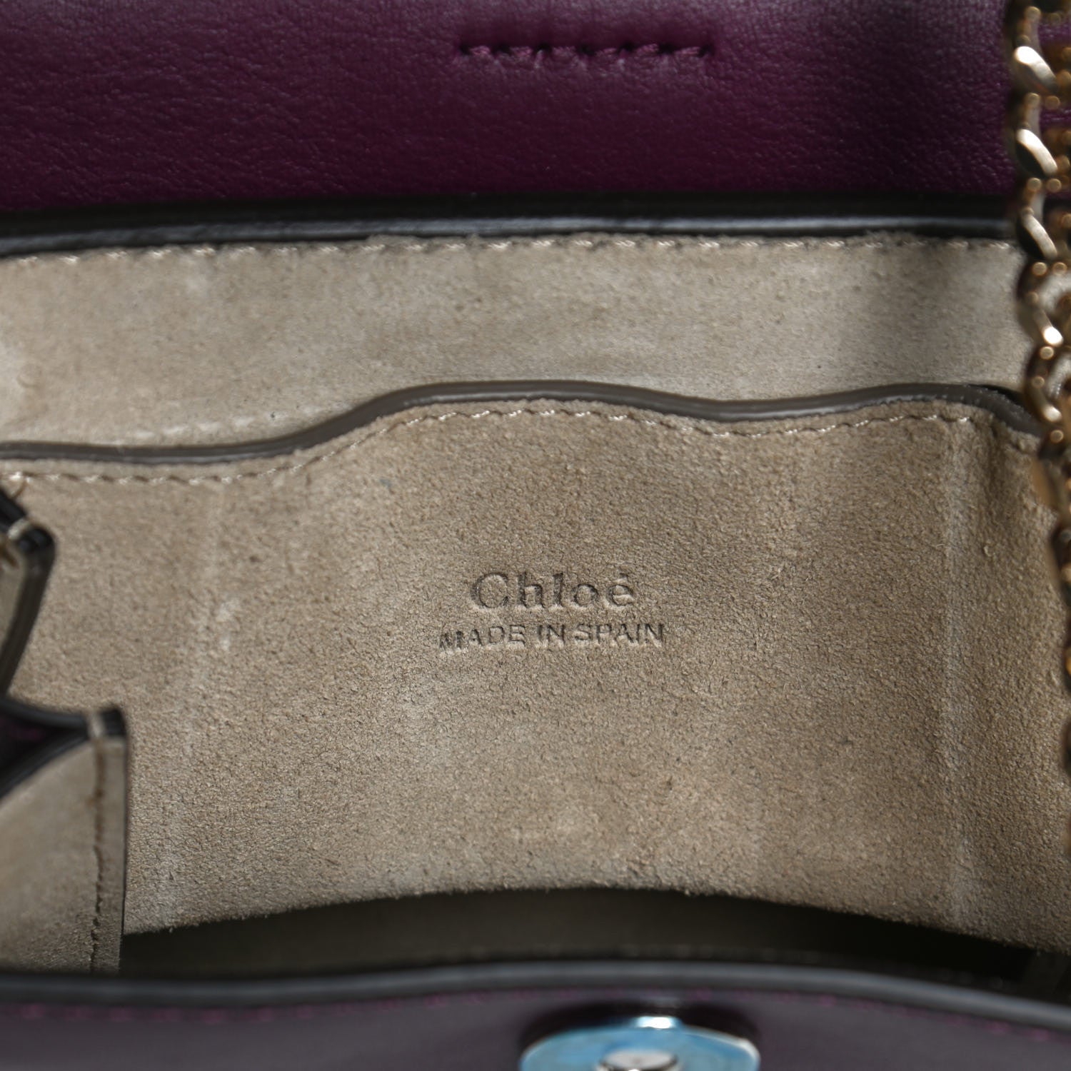 Chloe Suede Calfskin Mini Faye Bracelet Bag Nightfall Purple 6 of 13