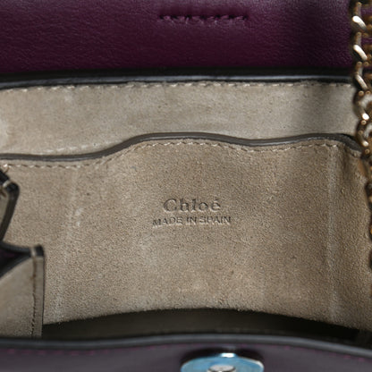 Chloe Suede Calfskin Mini Faye Bracelet Bag Nightfall Purple 6 of 13