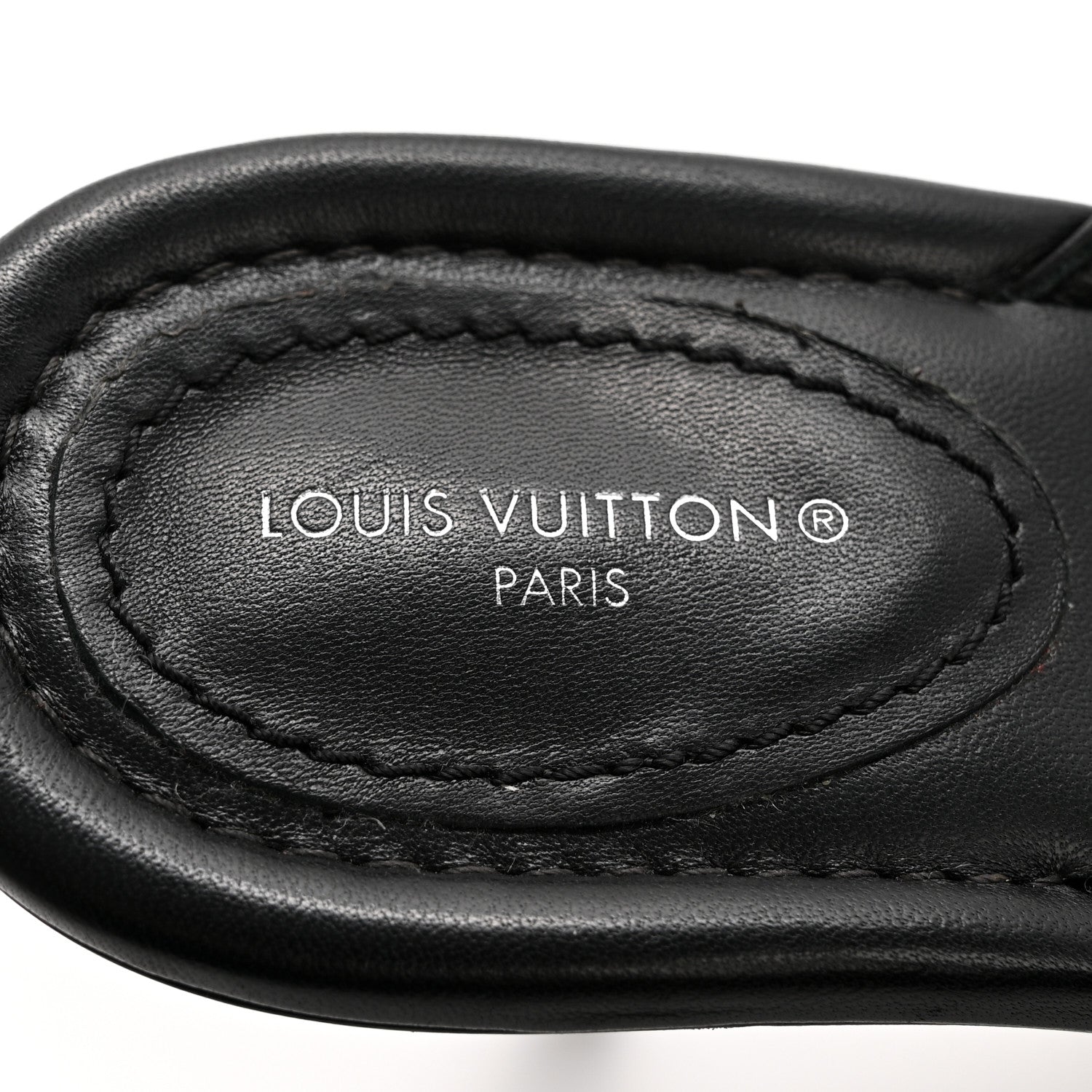 Louis Vuitton Calfskin Signature Thong Sandal 40 Black 6 of 9