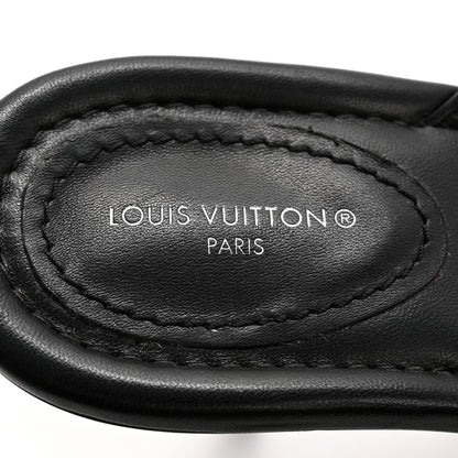 Louis Vuitton Calfskin Signature Thong Sandal 40 Black 6 of 9