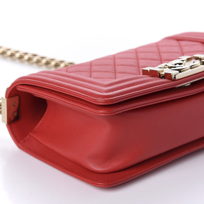 Chanel Lambskin Quilted Small Boy Flap Red 6 of 13