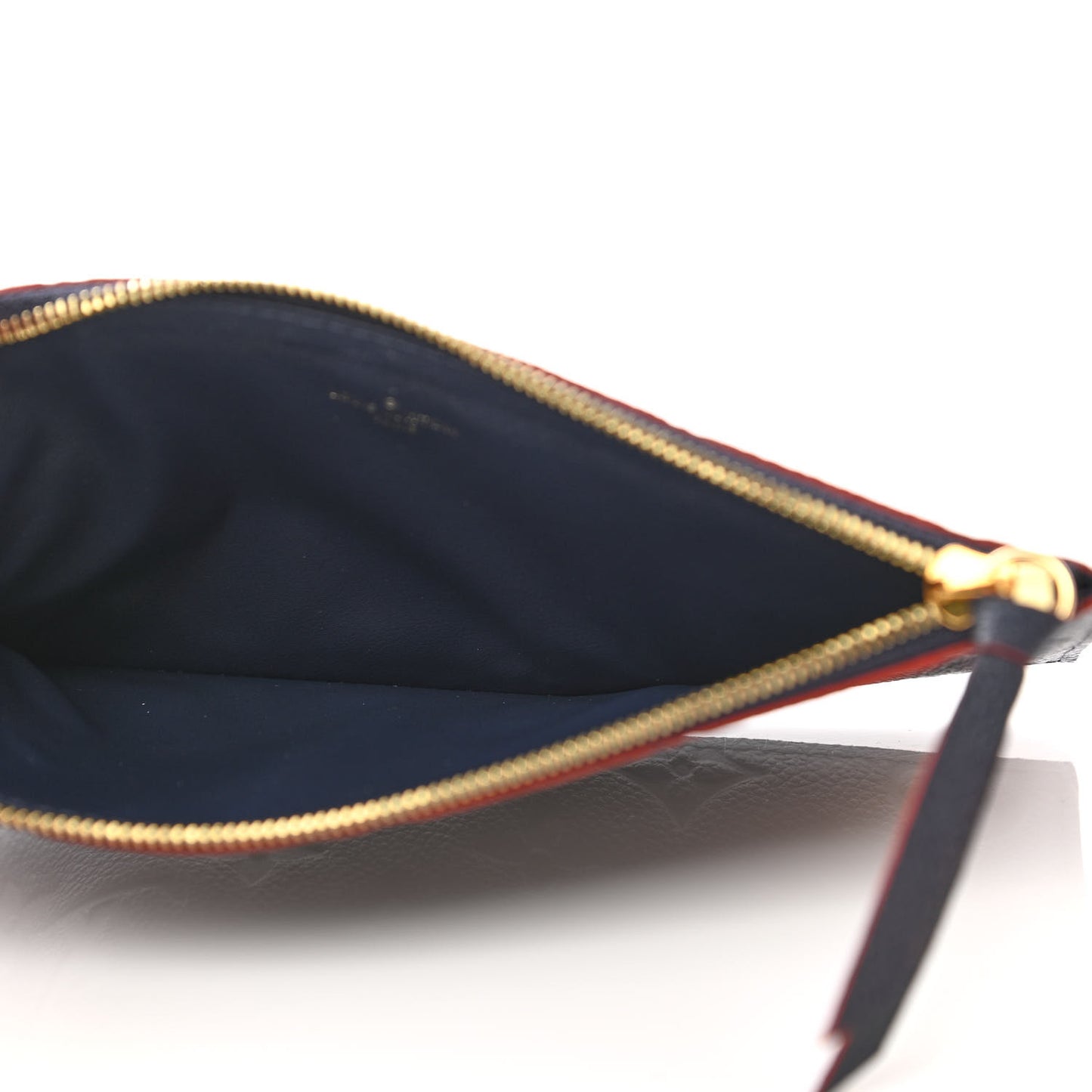 Empreinte Felicie Chain Wallet Zippered Insert Marine Rouge
