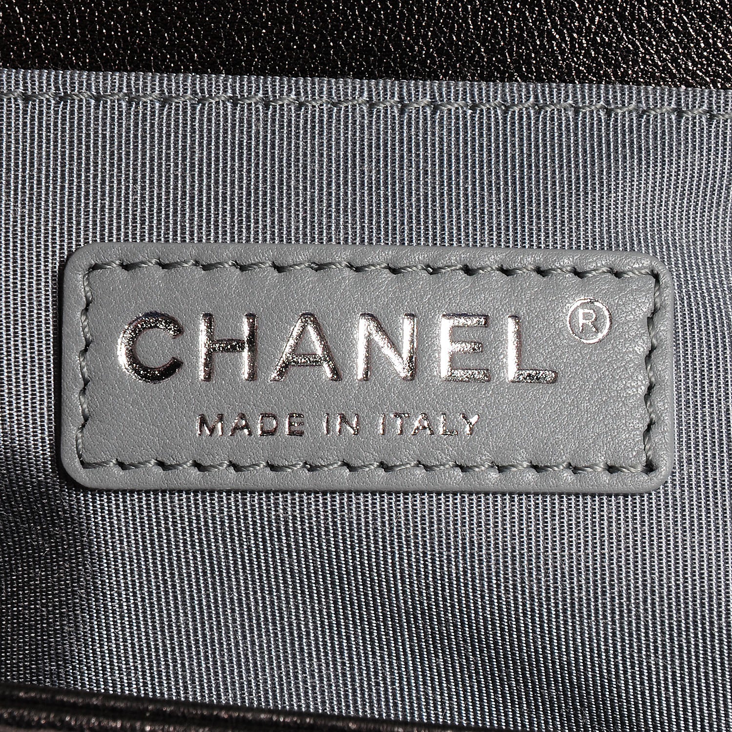 Chanel Metallic Lambskin Perforated Medium Boy Flap Dark Silver 7 of 9