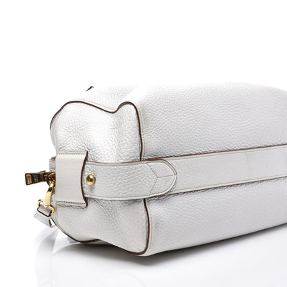 Prada Vitello Daino Medium Top Handle Bag White 5 of 13