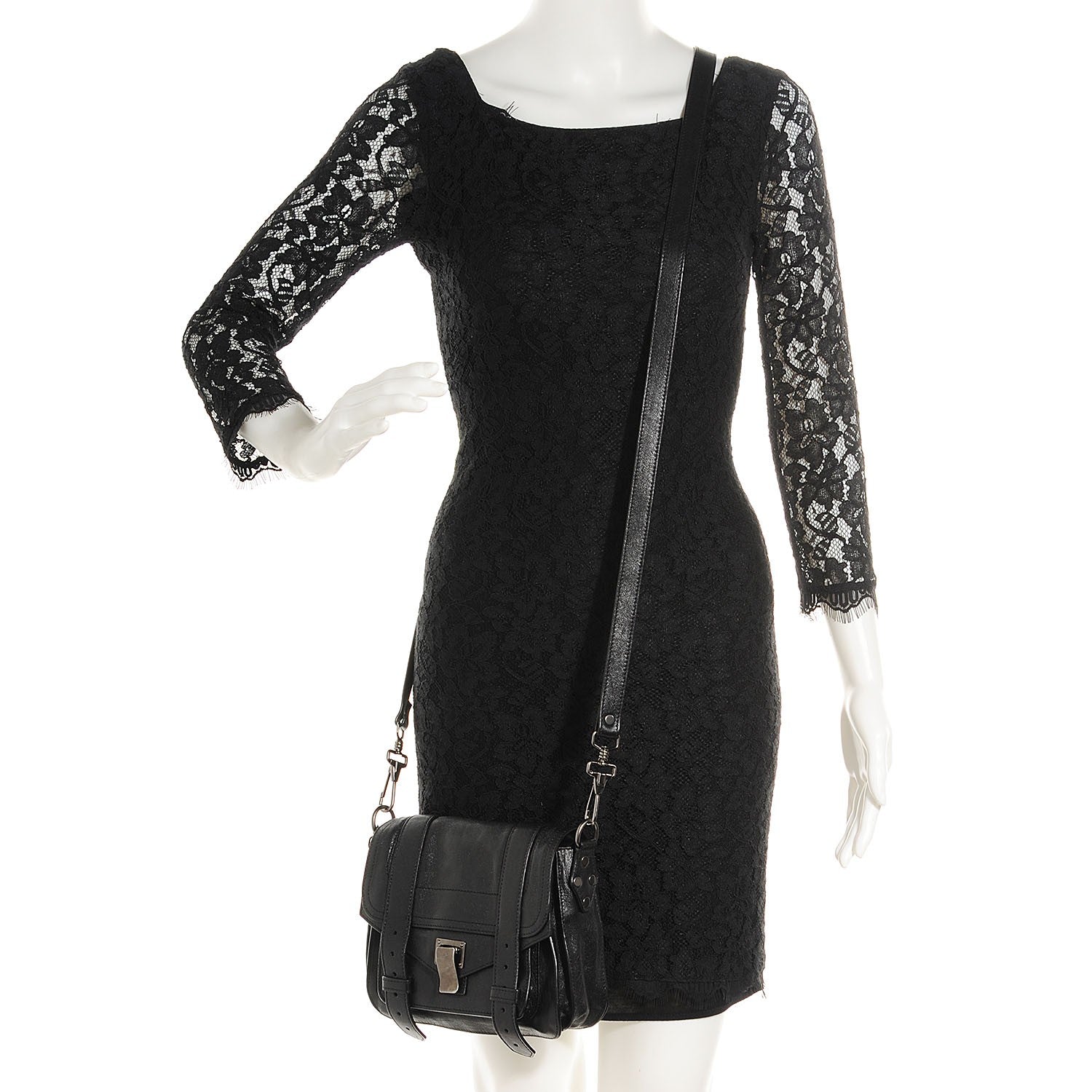 Proenza Schouler Leather PS1 Pouch Messenger Bag Black 2 of 13