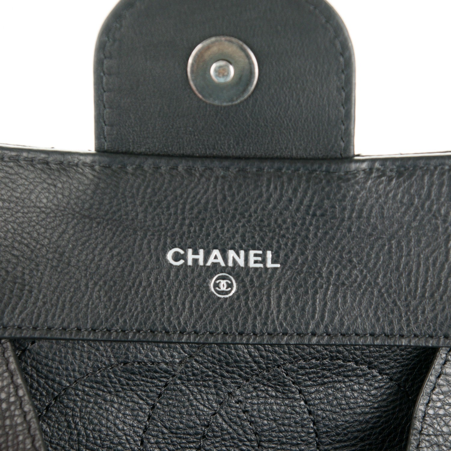 Chanel Calfskin Quilted CC Waiter Clutch Clutch With Chain Black 12 of 14