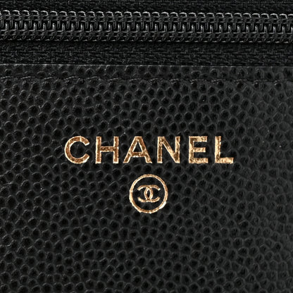 Chanel Caviar Quilted Chain Handle Round Wallet On Chain WOC White 6 of 11