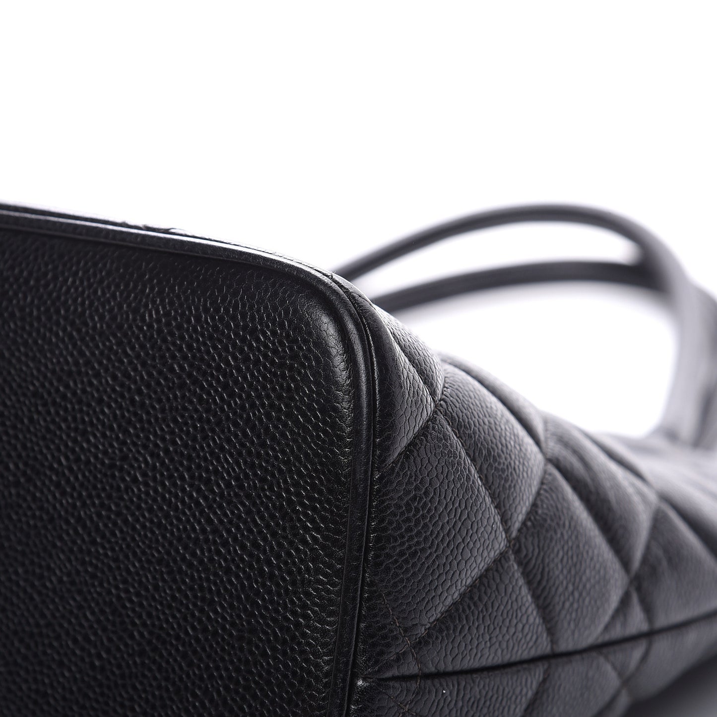 Caviar Quilted Medallion Tote Black