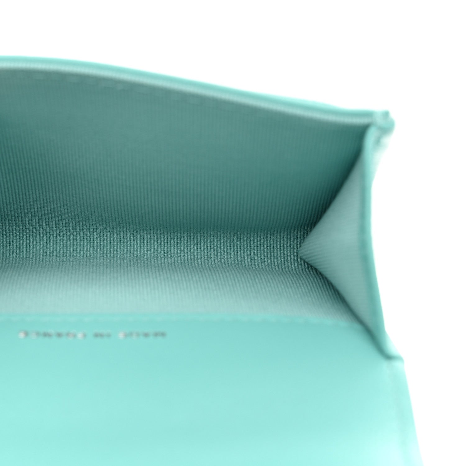 Chanel Lambskin Quilted Flap Card Holder Wallet Turquoise 5 of 8