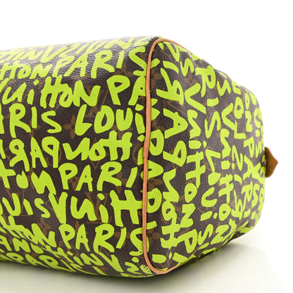 Louis Vuitton Monogram Graffiti Speedy 30 Green 10 of 16