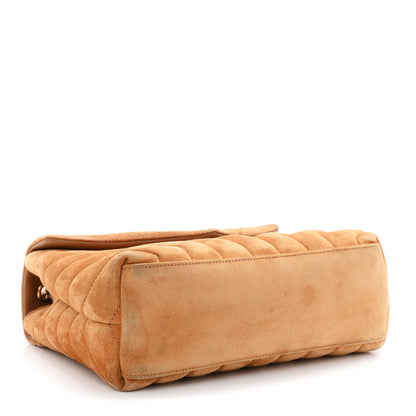 Saint Laurent Suede Calfskin Y Quilted Monogram Small Loulou Chain Satchel Cinnamon 4 of 13