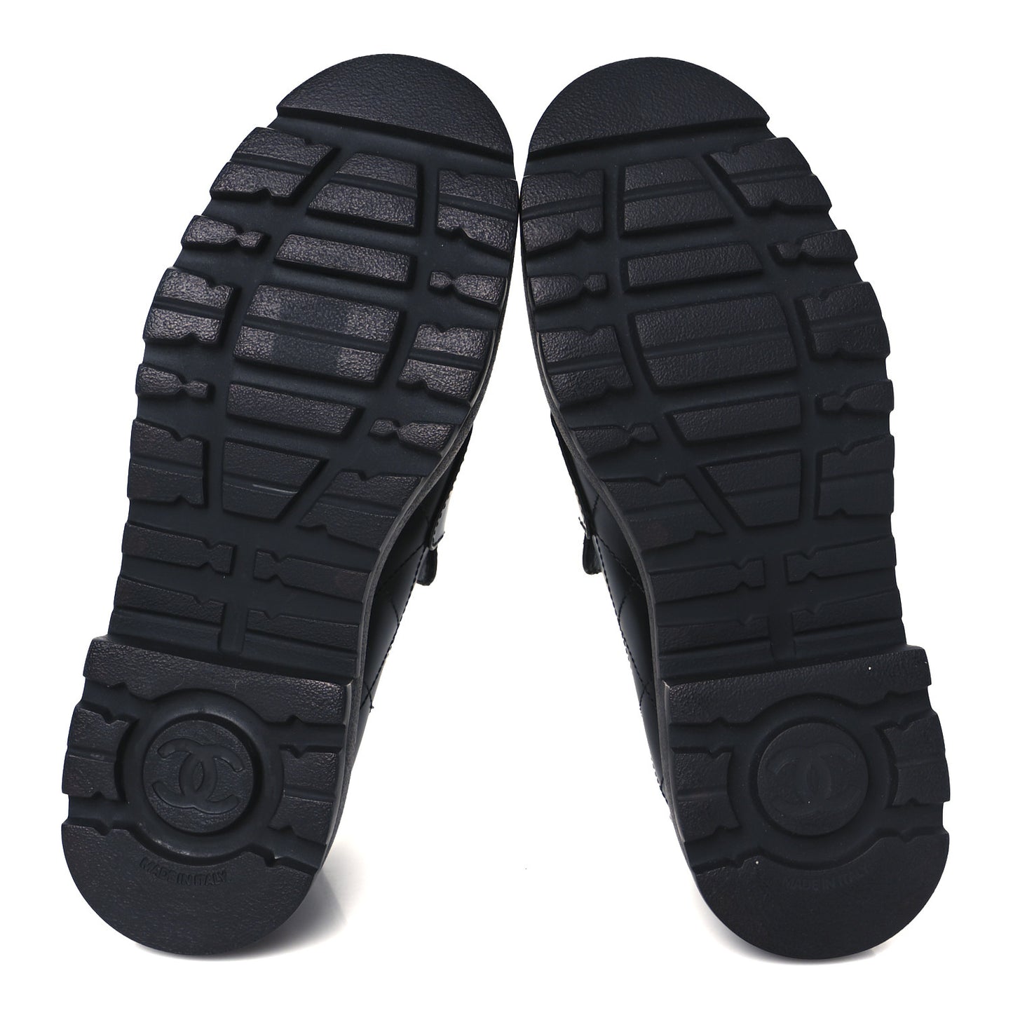 Calfskin Stitched CC Loafers 37 Black