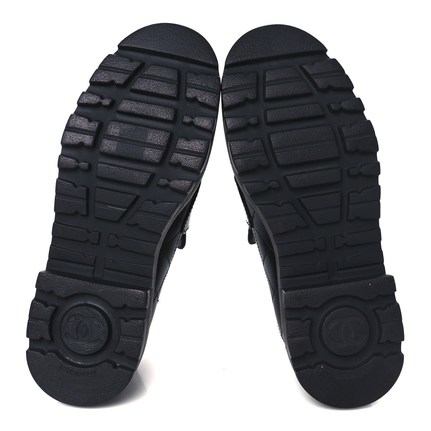 Chanel Calfskin Stitched CC Loafers 37 Black 6 of 9