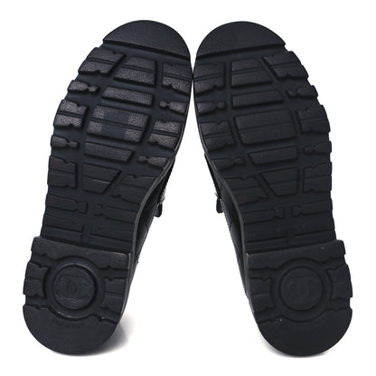 Chanel Calfskin Stitched CC Loafers 37 Black 6 of 9
