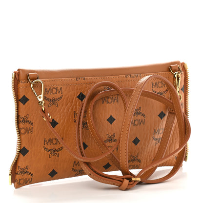 MCM Visetos Studded Medium Dual Stark Backpack Cognac 12 of 13
