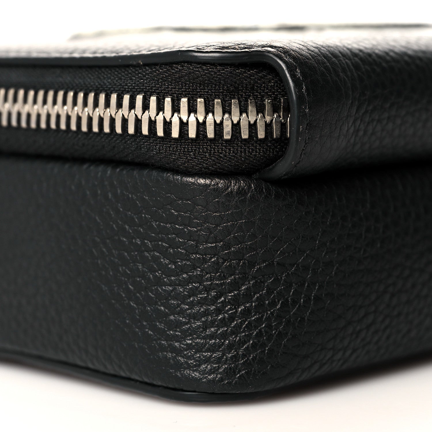 Christian Dior X SHAWN STUSSY Grained Calfskin Double Zip Crossbody Pouch Black 9 of 11