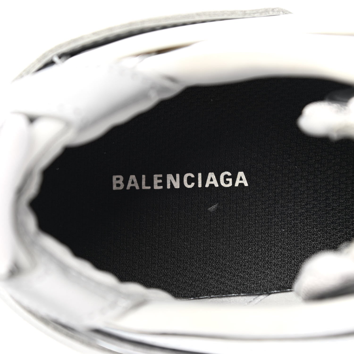 Balenciaga Metallic Rubber Mesh Womens Tyrex Sneakers 39 Monocolor Silver 6 of 8