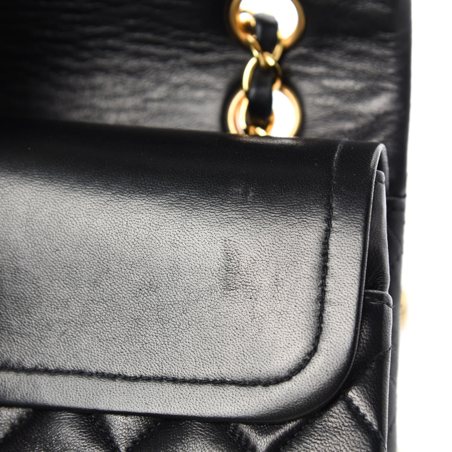 Chanel Lambskin Quilted Medium Double Flap Black 10 of 14