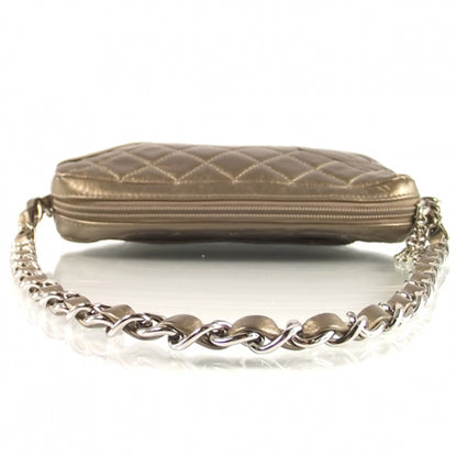 Chanel Quilted Cotton Club Pochette Bronze 4 of 12