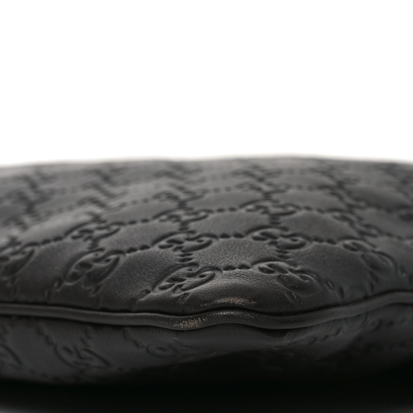 Guccissima Medium Flat Messenger Bag Black