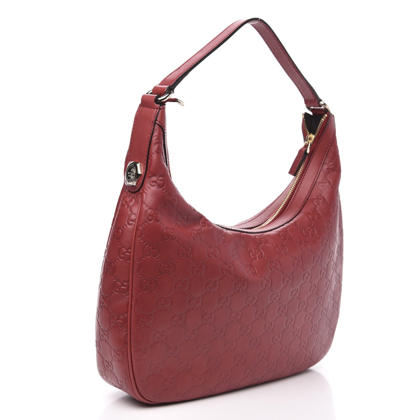 Guccissima Small Charmy Hobo Red