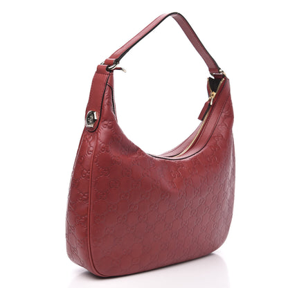 Gucci Guccissima Small Charmy Hobo Red 3 of 10