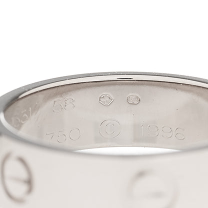Cartier 18K White Gold 5.5mm LOVE Ring 58 8.25 4 of 4