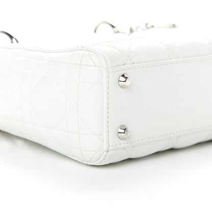 Christian Dior Lambskin Cannage Mini Lady Dior White 9 of 14
