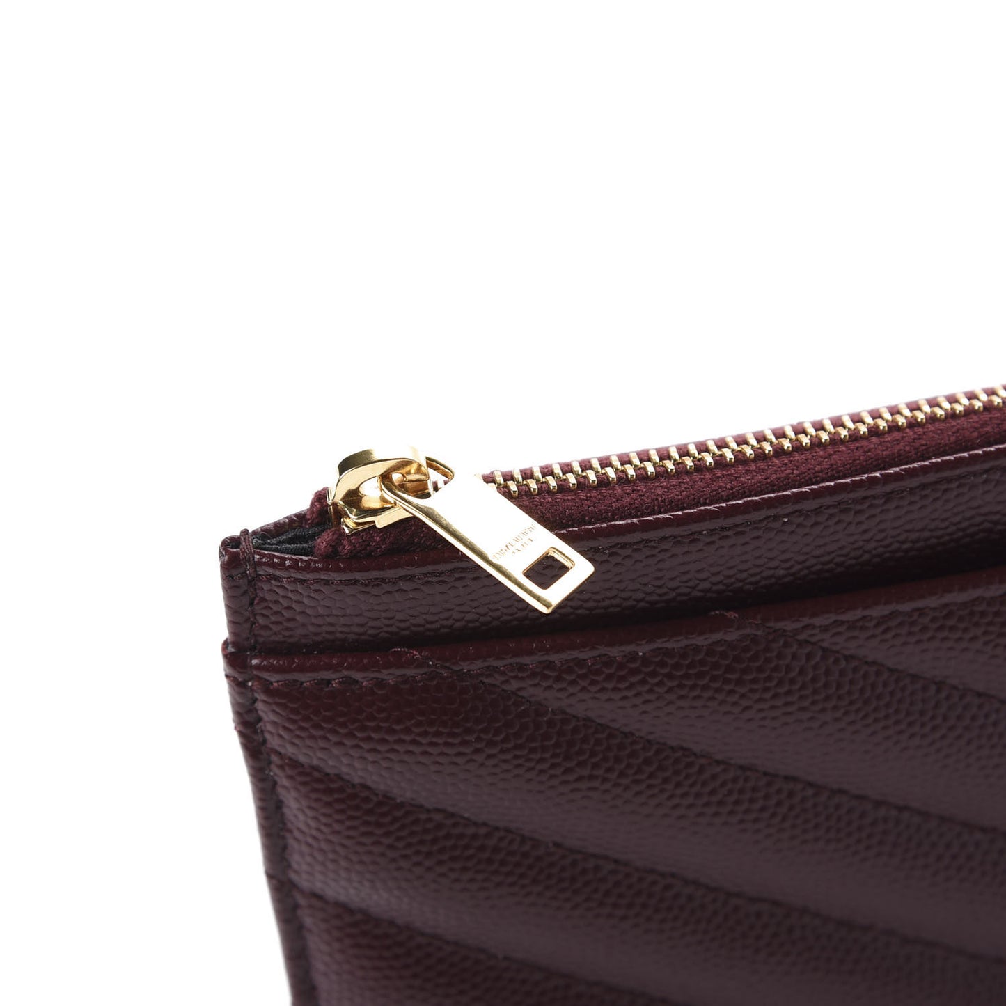 Grain De Poudre Chevron Monogram Bill Pouch Palissandre