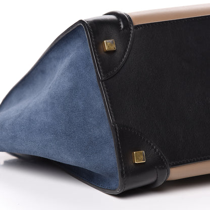 Celine Smooth Calfskin Suede Mini Tri-Color Luggage Beige 14 of 16