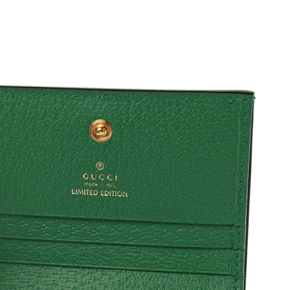 Gucci GG Supreme Monogram Flora Web Ophidia Card Case Green 6 of 7
