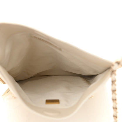 Chanel Calfskin Quilted Fringe Small Shopping Bag White 5 of 13
